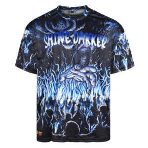Blue Inferno Interlock Polyester T-Jersey